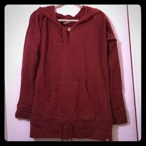 Organic bamboo Tunic hoodie sweatshirt large